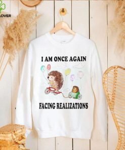 Hedgehog with balloon I am once again facing realizations hoodie, sweater, longsleeve, shirt v-neck, t-shirt