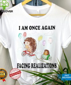 Hedgehog with balloon I am once again facing realizations hoodie, sweater, longsleeve, shirt v-neck, t-shirt