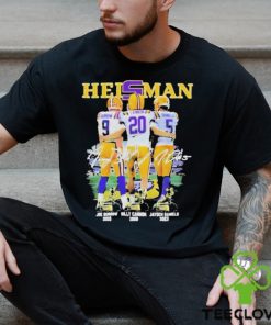 Heisman LSU Tigers Joe Burrow 2019 Billy Cannon 1969 And Jayden Daniels 2023 Signatures T Shirt 1 Heisman LSU Tigers Joe Burrow 2019 Billy Cannon 1969 And Jayden Daniels 2023 Signatures T Shirt
