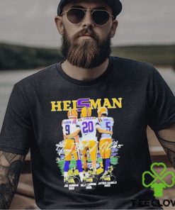 Heisman LSU Tigers Joe Burrow 2019 Billy Cannon 1969 And Jayden Daniels 2023 Signatures T Shirt 2 Heisman LSU Tigers Joe Burrow 2019 Billy Cannon 1969 And Jayden Daniels 2023 Signatures T Shirt