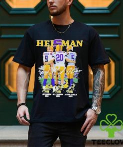 Heisman LSU Tigers Joe Burrow 2019 Billy Cannon 1969 And Jayden Daniels 2023 Signatures T Shirt 3 Heisman LSU Tigers Joe Burrow 2019 Billy Cannon 1969 And Jayden Daniels 2023 Signatures T Shirt