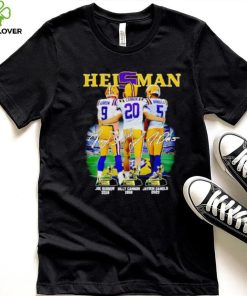 Heisman LSU Tigers Joe Burrow Billy Cannon Jayden Daniels signatures shirt