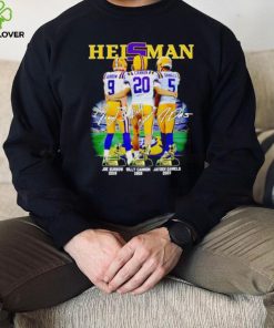 Heisman LSU Tigers Joe Burrow Billy Cannon Jayden Daniels signatures shirt