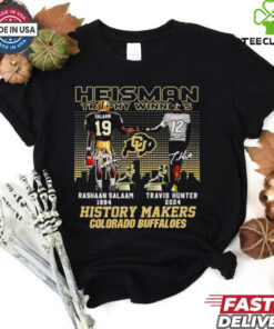 Heisman trophy winners Rashaan Salaam and Travis Hunter history makers  Fan Favorite shirt