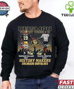 Heisman trophy winners Rashaan Salaam and Travis Hunter history makers  Fan Favorite shirt