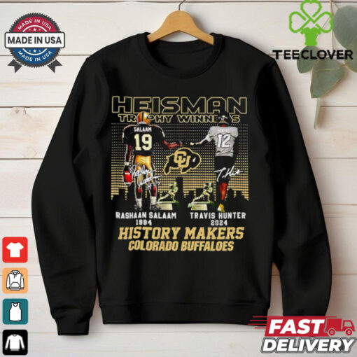 Heisman trophy winners Rashaan Salaam and Travis Hunter history makers  Fan Favorite shirt