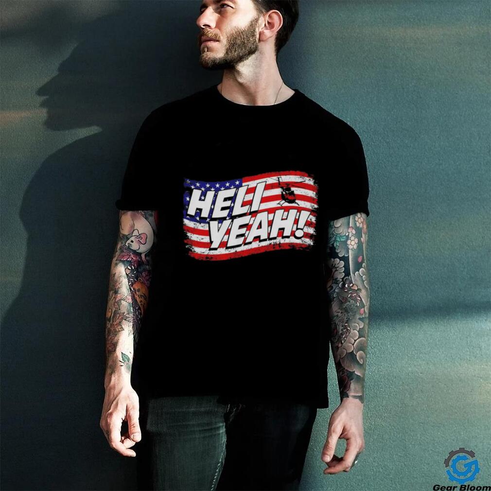 Heli yeah USA flag shirt Heli yeah USA flag shirt