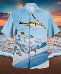 Heliski Hawaiian Shirt Signature For Summer