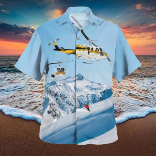 Heliski Hawaiian Shirt Signature For Summer