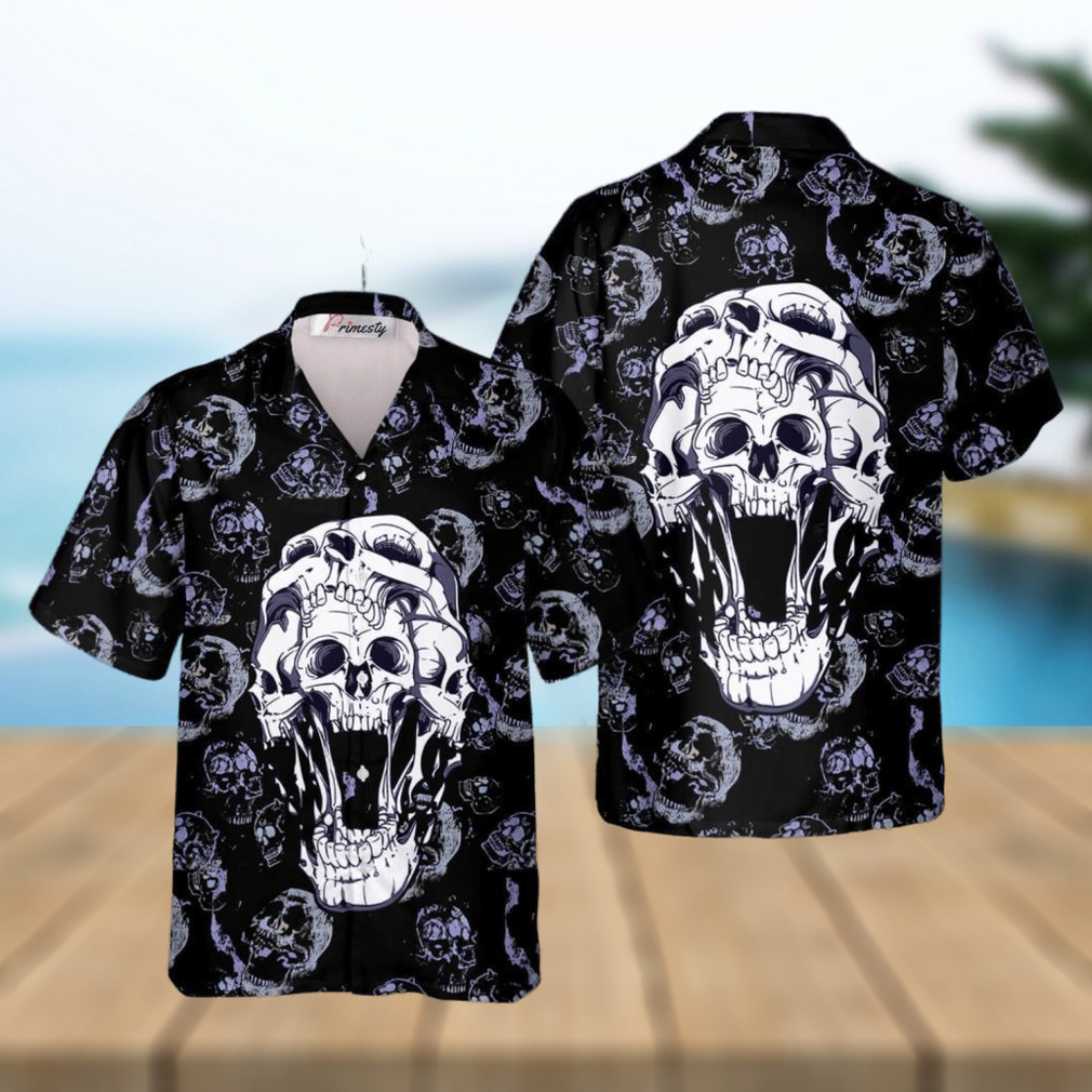 Hell Guard Skull Tropical Hawaiian Shirt Hell Guard Skull Tropical Hawaiian Shirt