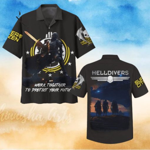 Helldivers Work Together To Protect Your Future Hawaiian Shirt