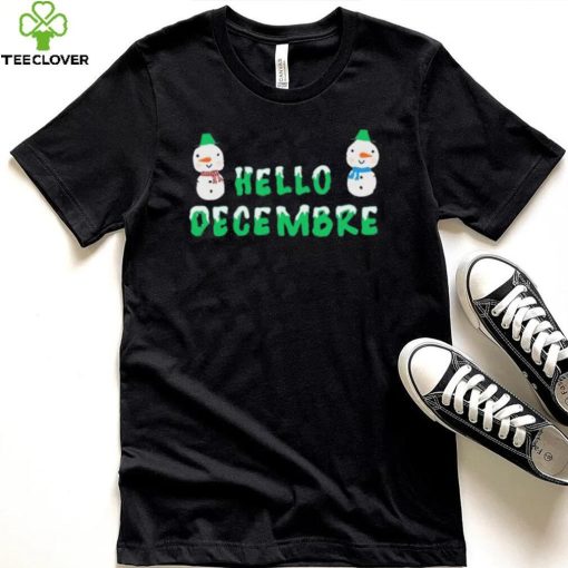 Hello December Chrismas Design Cute Gift Shirt