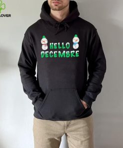 Hello December Chrismas Design Cute Gift Shirt