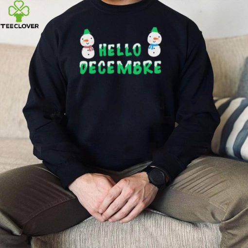 Hello December Chrismas Design Cute Gift Shirt