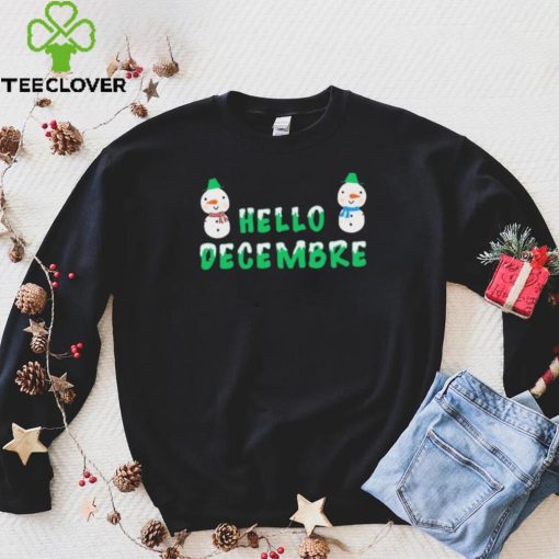 Hello December Chrismas Design Cute Gift Shirt