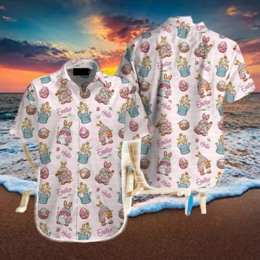 Hello Easter Gnomes Hawaiian Shirt Aloha Casual Shirt For Men And Women