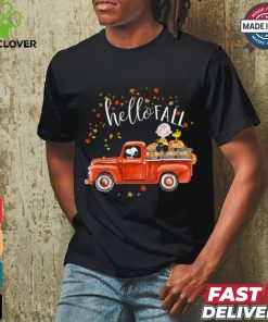 Hello Fall Funny Snoopy Driving Truck Charlie Brown Hardvest T Shirt 1 Hello Fall Funny Snoopy Driving Truck Charlie Brown Hardvest T Shirt