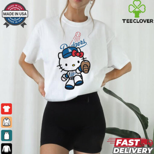 Hello Kitty Los Angeles Dodgers Baseball Shirt
