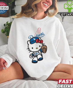 Hello Kitty Los Angeles Dodgers Baseball Shirt