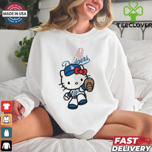 Hello Kitty Los Angeles Dodgers Baseball Shirt