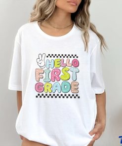 Hello first grade 2024 teacher back to school T Shirt