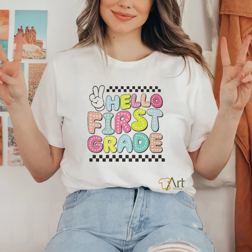 Hello first grade 2024 teacher back to school T Shirt Hello first grade 2024 teacher back to school T Shirt