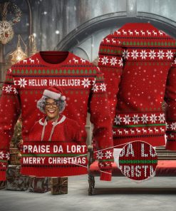 Hellur Hallelujer Praise De Lort Quotes Funny Movie Ugly Christmas Sweater Gift For Men Women