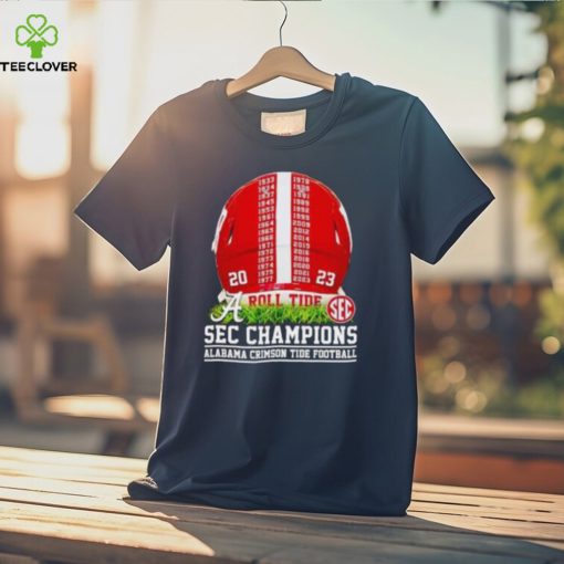 Helmet 1933 2023 SEC Champions Alabama Crimson Tide Football T Shirt