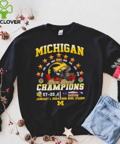 Helmet Michigan 2024 Rose Bowl Champions 27 20 shirt