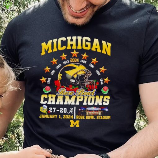 Helmet Michigan 2024 Rose Bowl Champions 27 20 hoodie, sweater, longsleeve, shirt v-neck, t-shirt