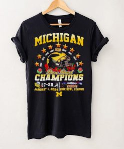 Helmet Michigan 2024 Rose Bowl Champions 27 20 hoodie, sweater, longsleeve, shirt v-neck, t-shirt