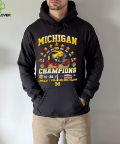 Helmet Michigan 2024 Rose Bowl Champions 27 20 hoodie, sweater, longsleeve, shirt v-neck, t-shirt