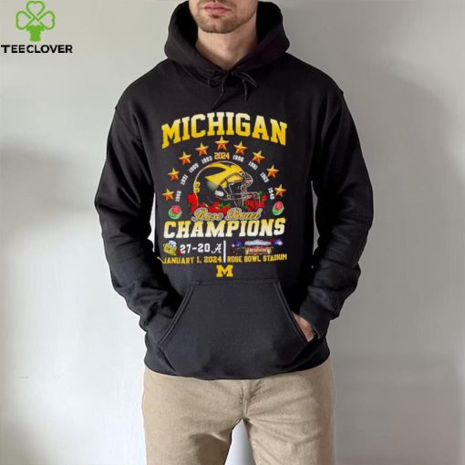 Helmet Michigan 2024 Rose Bowl Champions 27 20 hoodie, sweater, longsleeve, shirt v-neck, t-shirt