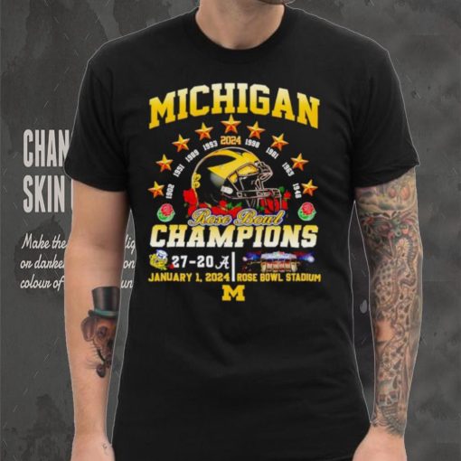 Helmet Michigan 2024 Rose Bowl Champions 27 20 hoodie, sweater, longsleeve, shirt v-neck, t-shirt