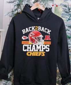 Helmet back 2 back 2022 2023 Champs Chiefs shirt
