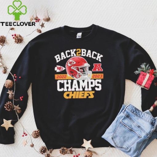 Helmet back 2 back 2022 2023 Champs Chiefs shirt