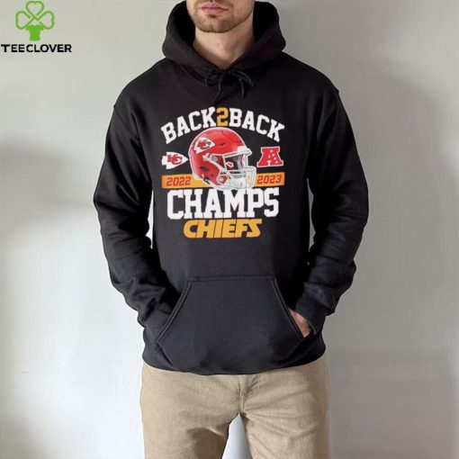 Helmet back 2 back 2022 2023 Champs Chiefs shirt