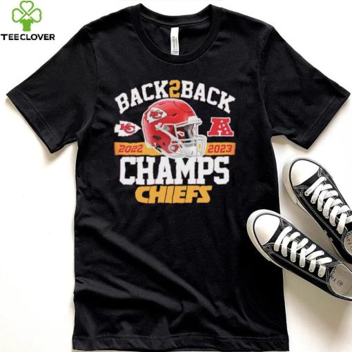 Helmet back 2 back 2022 2023 Champs Chiefs shirt