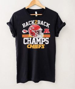 Helmet back 2 back 2022 2023 Champs Chiefs shirt