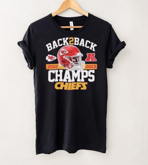 Helmet back 2 back 2022 2023 Champs Chiefs shirt