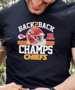 Helmet back 2 back 2022 2023 Champs Chiefs shirt