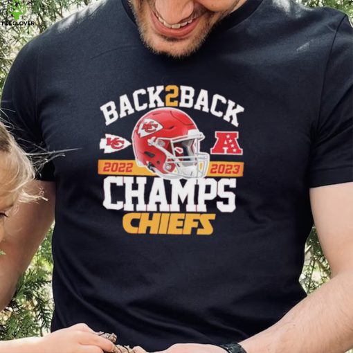 Helmet back 2 back 2022 2023 Champs Chiefs shirt