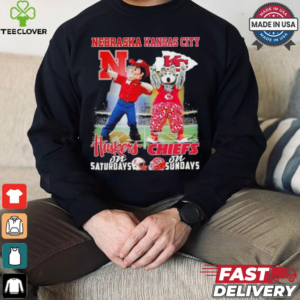 Herbie Husker Nebraska Huskers On Saturdays X Kc Wolf Kansas City Chiefs On Sundays Shirt Herbie Husker Nebraska Huskers On Saturdays X Kc Wolf Kansas City Chiefs On Sundays Shirt