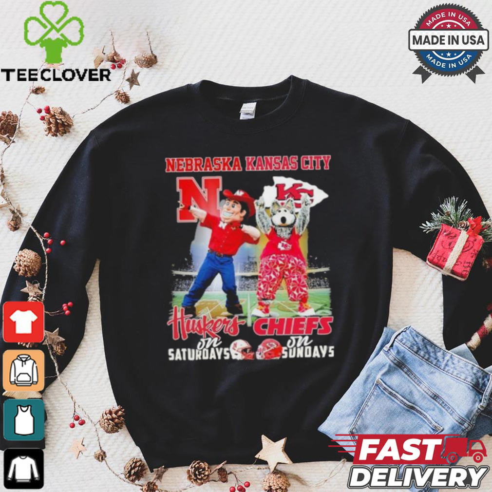 Herbie Husker Nebraska Huskers On Saturdays X Kc Wolf Kansas City Chiefs On Sundays Shirt Herbie Husker Nebraska Huskers On Saturdays X Kc Wolf Kansas City Chiefs On Sundays Shirt