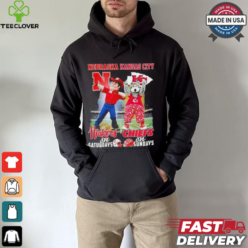 Herbie Husker Nebraska Huskers On Saturdays X Kc Wolf Kansas City Chiefs On Sundays Shirt Herbie Husker Nebraska Huskers On Saturdays X Kc Wolf Kansas City Chiefs On Sundays Shirt