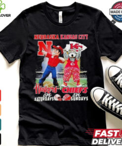 Herbie Husker Nebraska Huskers On Saturdays X Kc Wolf Kansas City Chiefs On Sundays Shirt