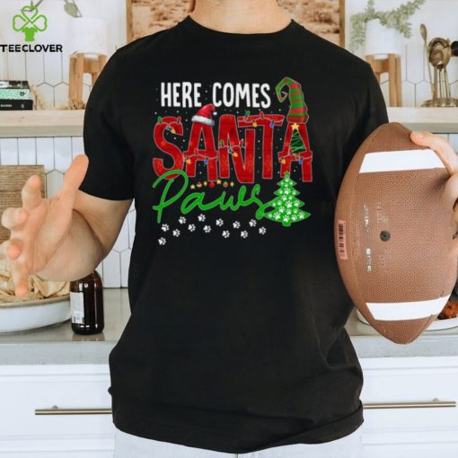 Here Comes Santa Paws   Christmas Dog Classic T Shirt