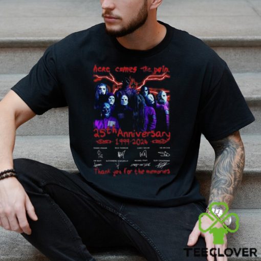 Here Comes The Pain 25th Anniversary 1999 2024 Slipknot Thank You For The Memories T Shirt