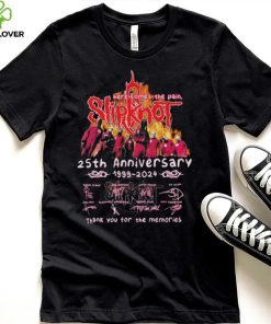 Here Comes The Pain Slipknot 25th Anniversary 1999 2024 Thank You For The Memories Signatures Shirt