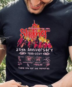 Here Comes The Pain Slipknot 25th Anniversary 1999 2024 Thank You For The Memories Signatures Shirt